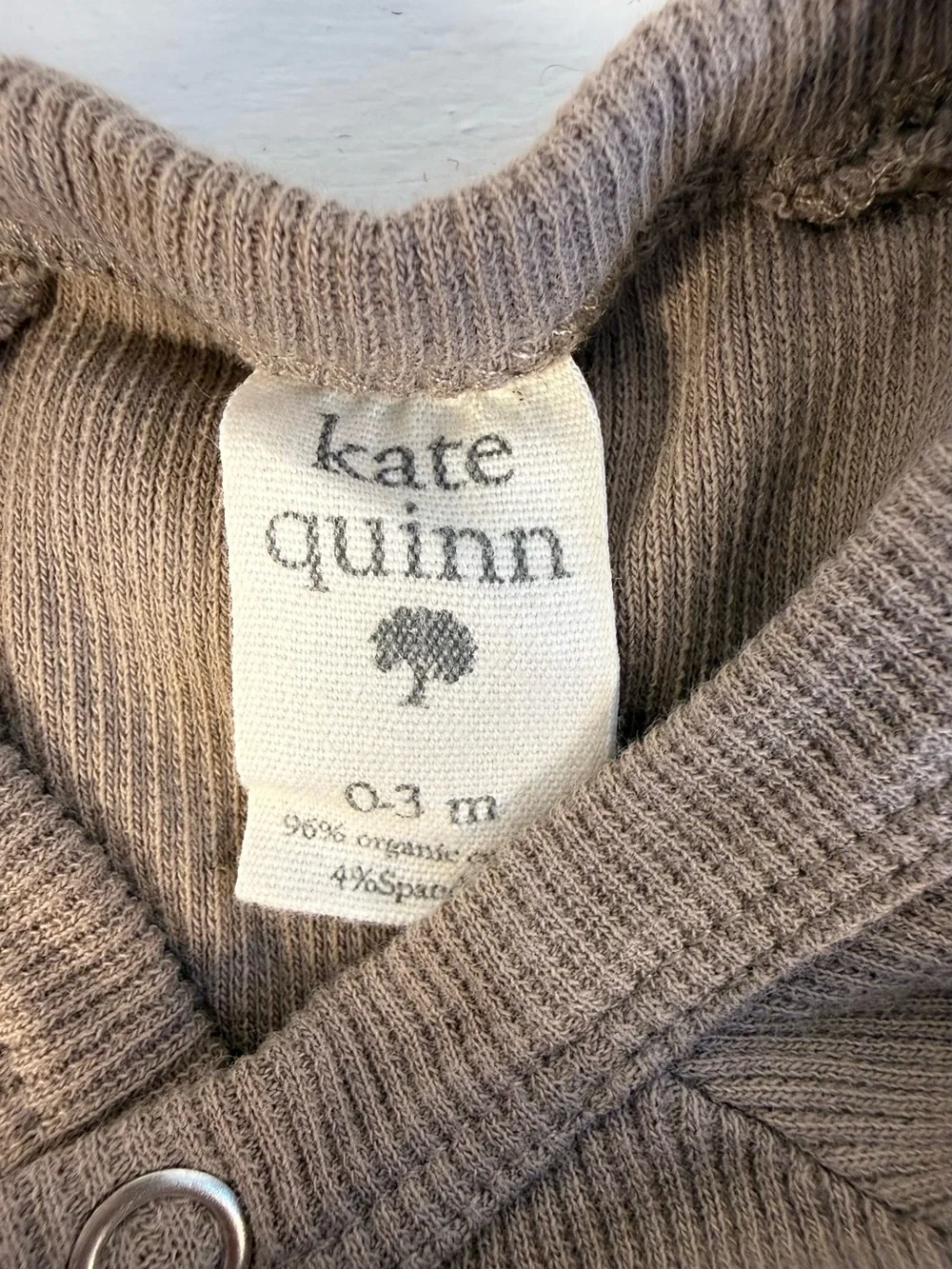 kate quinn Brown Ribbed Snap-Front One-Piece